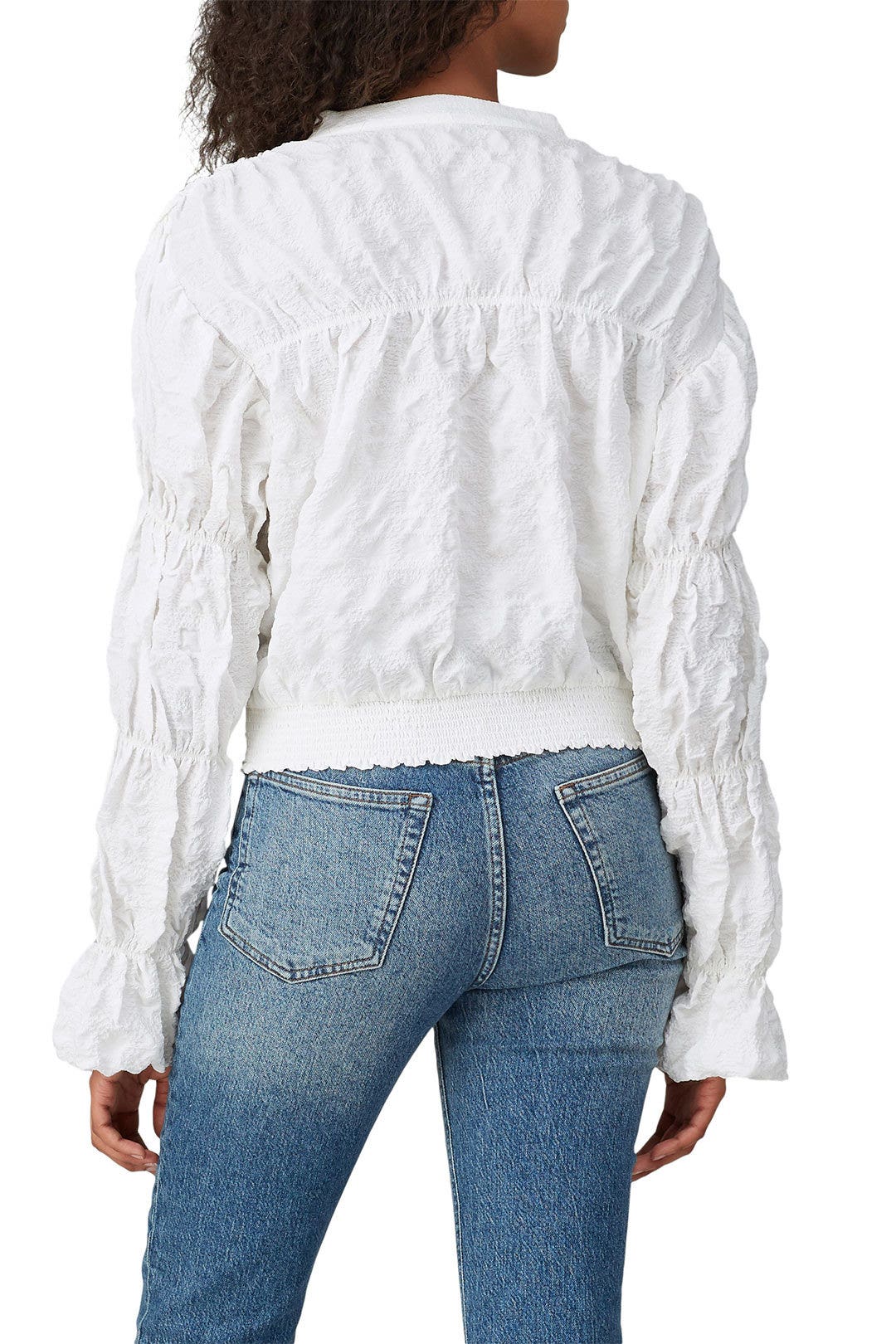 Smocked Tie Waist Top by Moon River 2