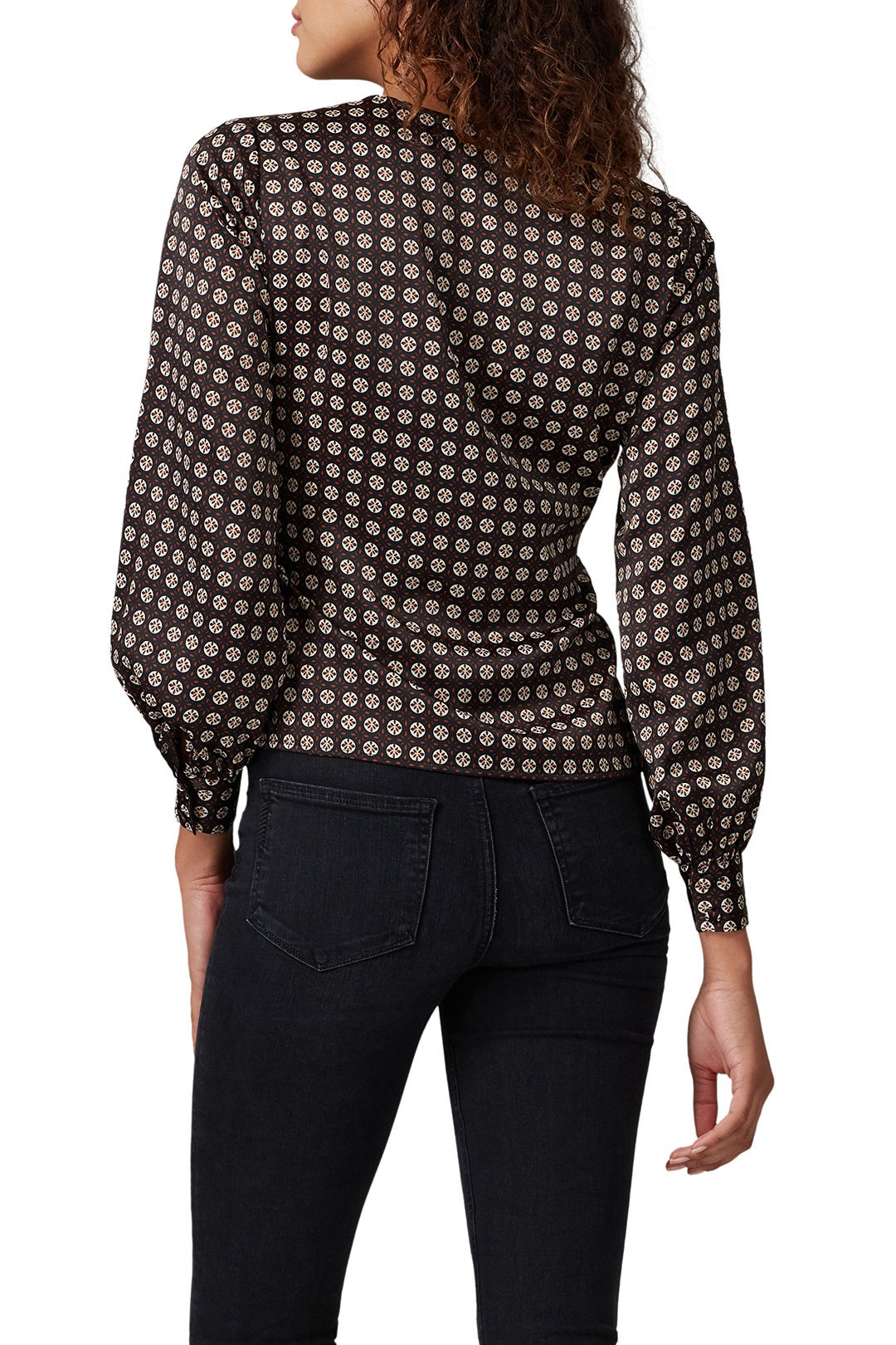 Geo Print Tie Front Blouse by Sweet Baby Jamie 2