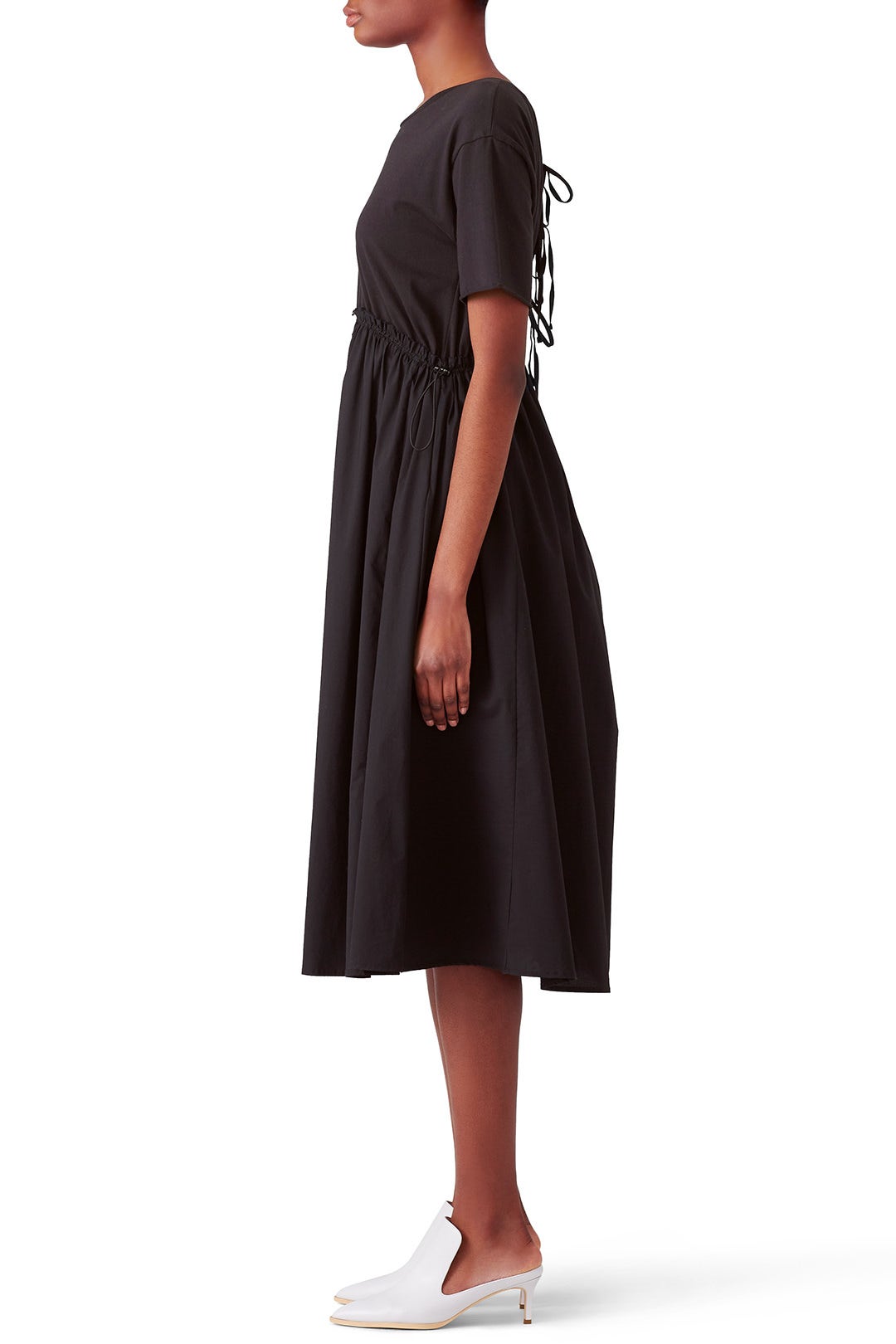 Black Back Tie Dress by CAARA 2