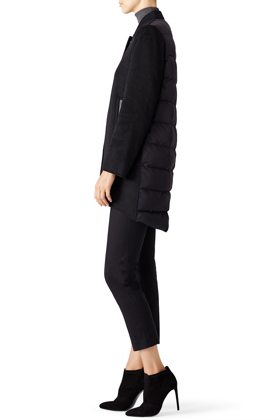 Black Wool Puffer Coat by Derek Lam 10 Crosby 2