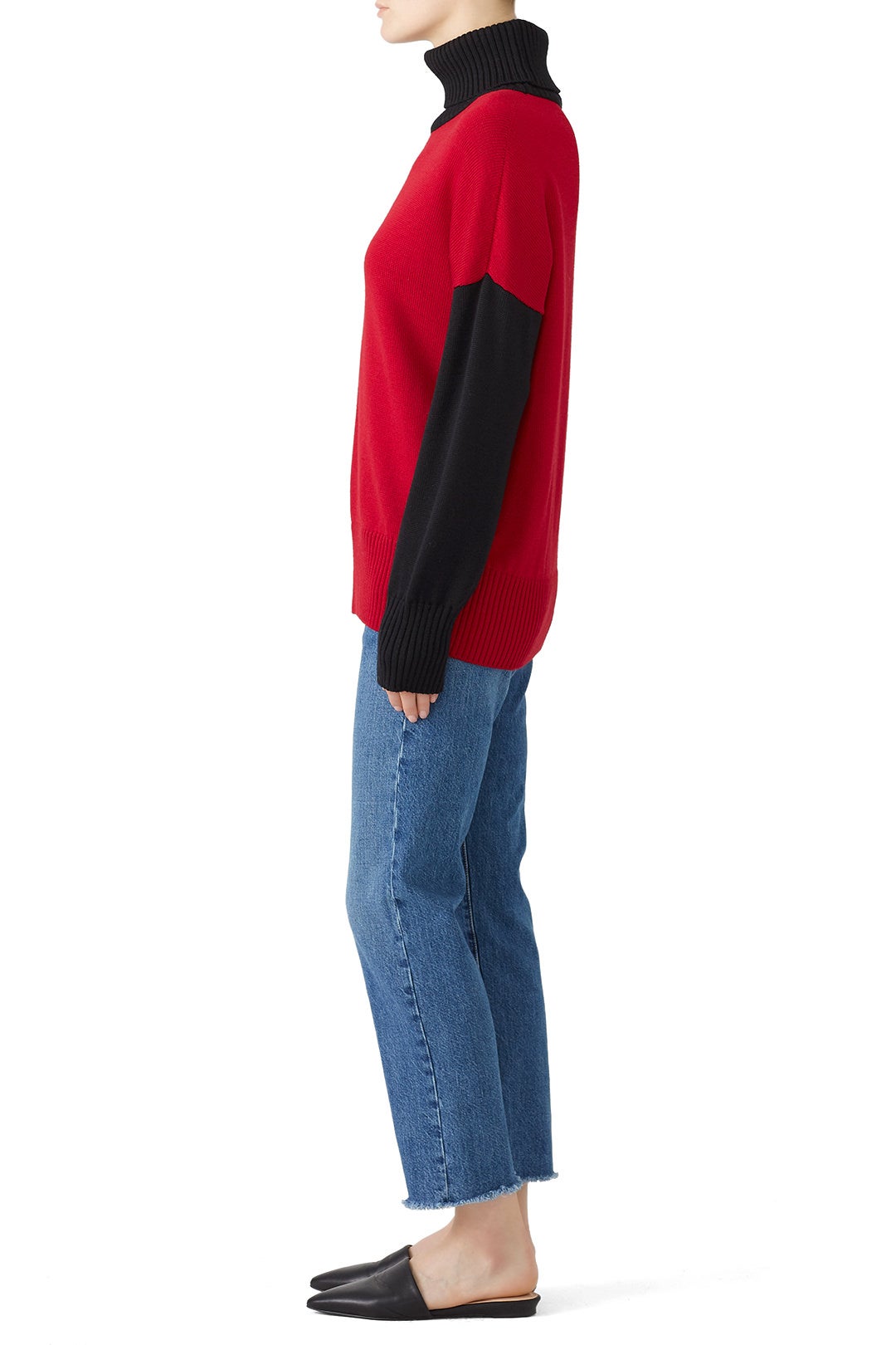 Turtleneck Colorblock Sweater by Fuzzi 1