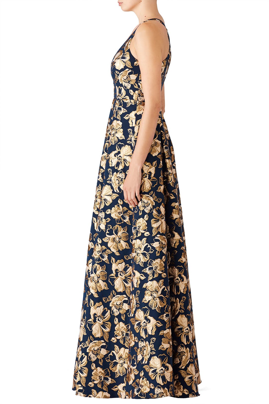 Floral Jacquard Gown by Badgley Mischka | Rent the Runway