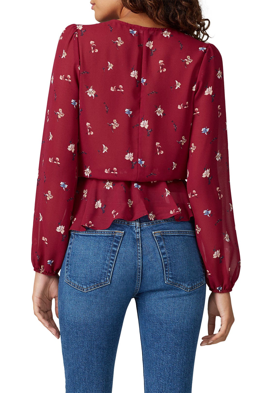 Floral Woven Surplice Top by Slate & Willow 1