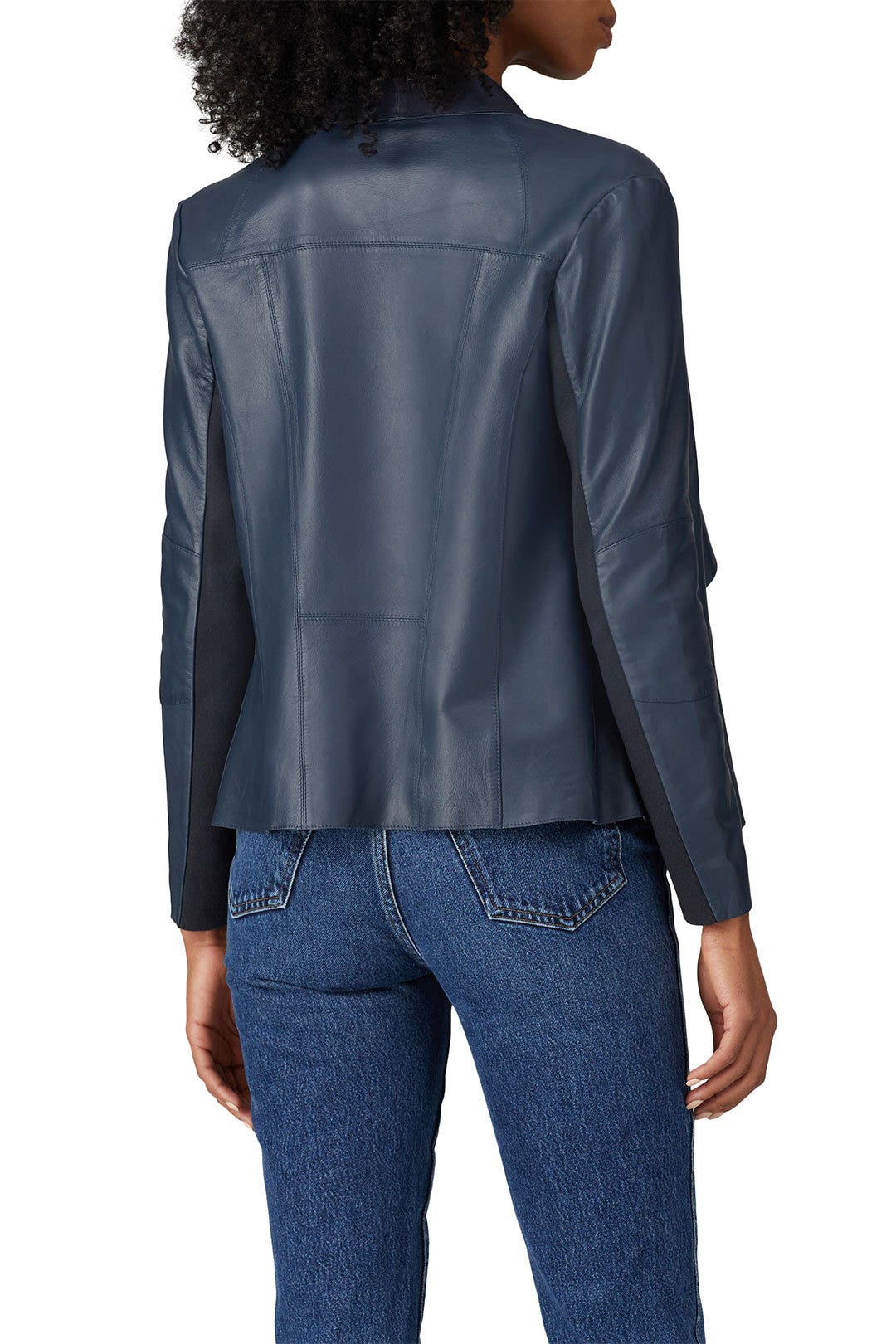 Leather Drape Jacket by Slate & Willow 2