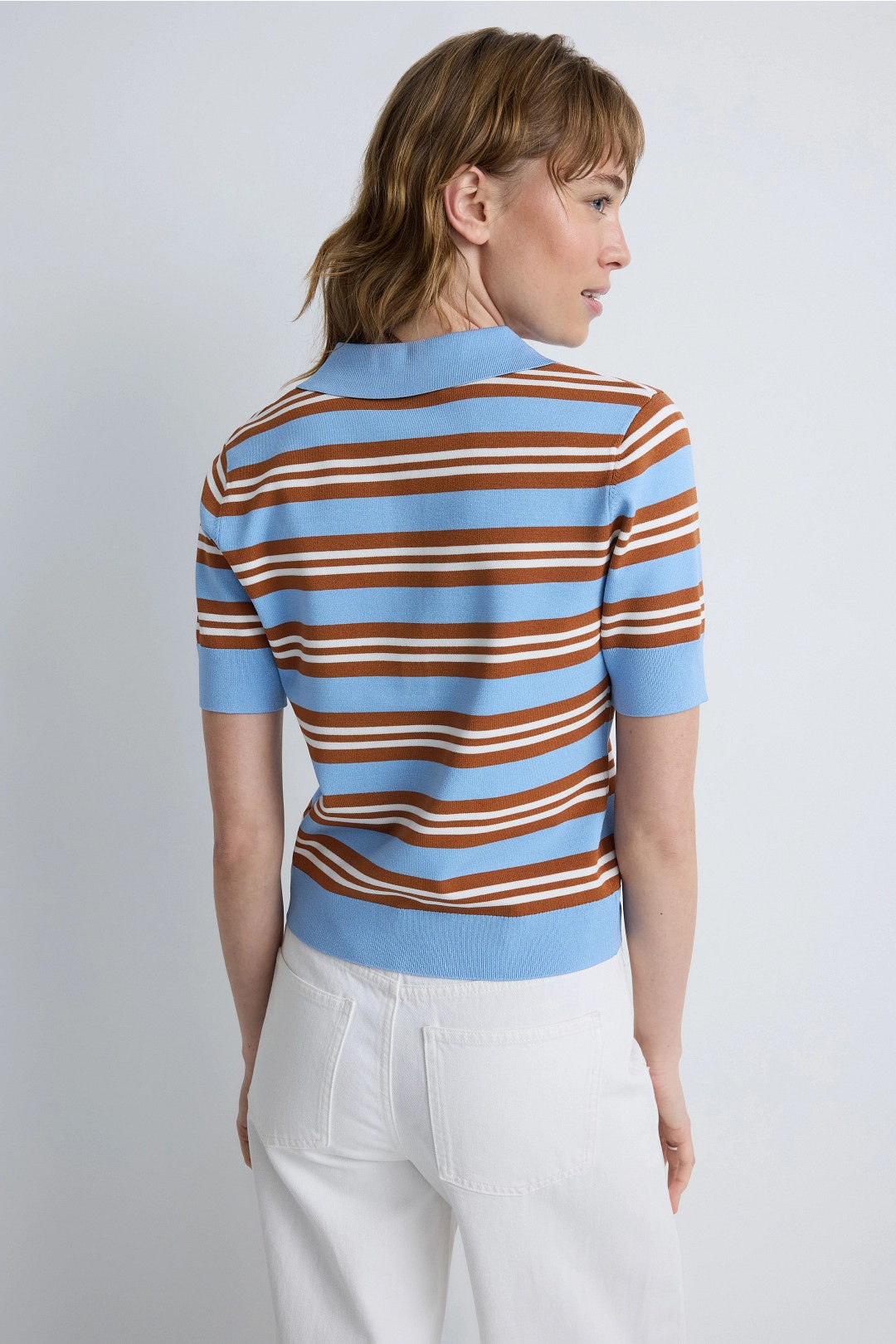Blue Emma Polo Top by AKNVAS 1
