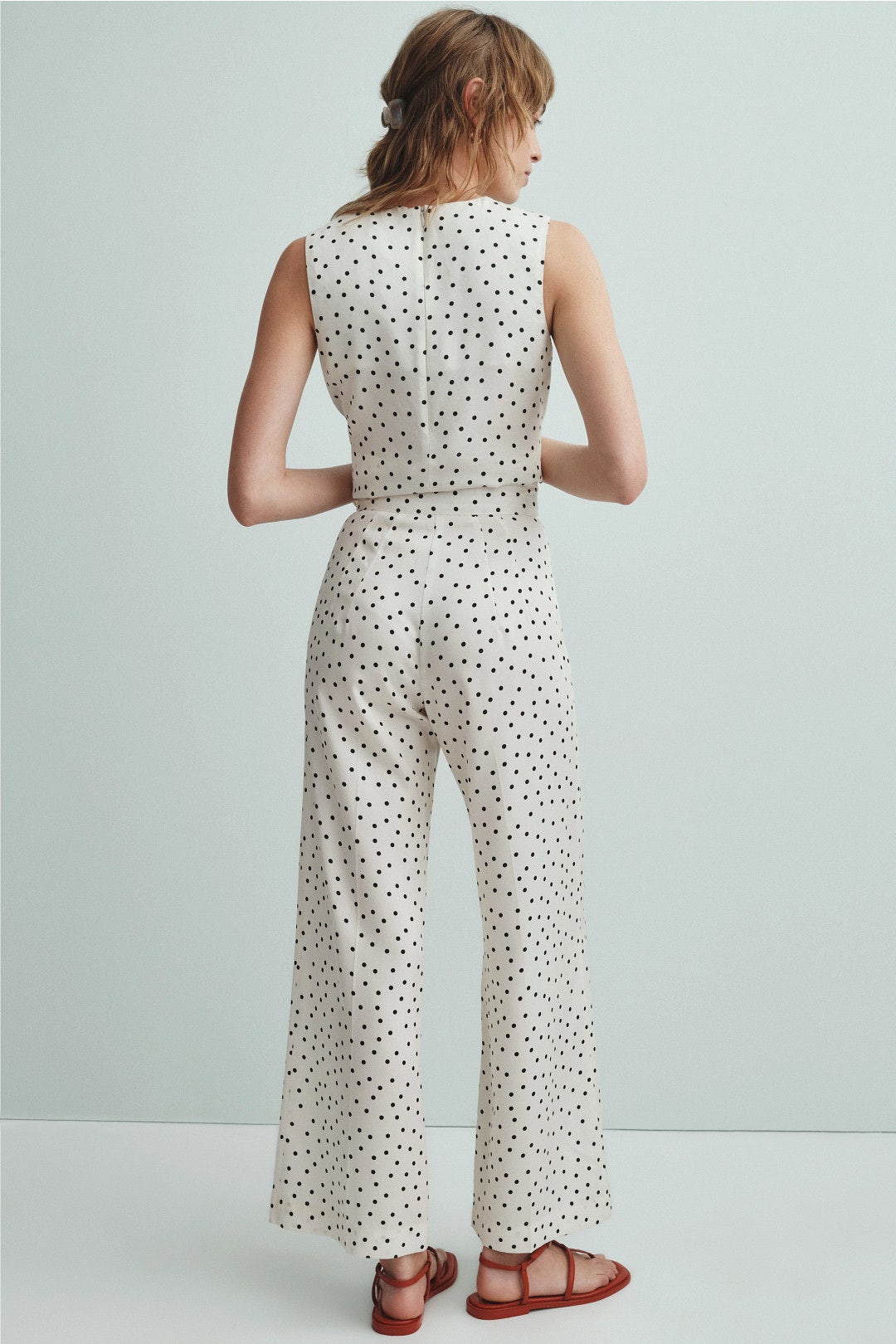Polka Dot Belted Trouser by Matthew Bruch 1