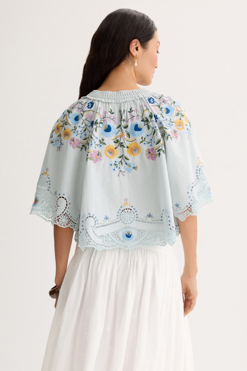 Celia Embroidered Short Sleeve Top by Sea New York - Photo 2