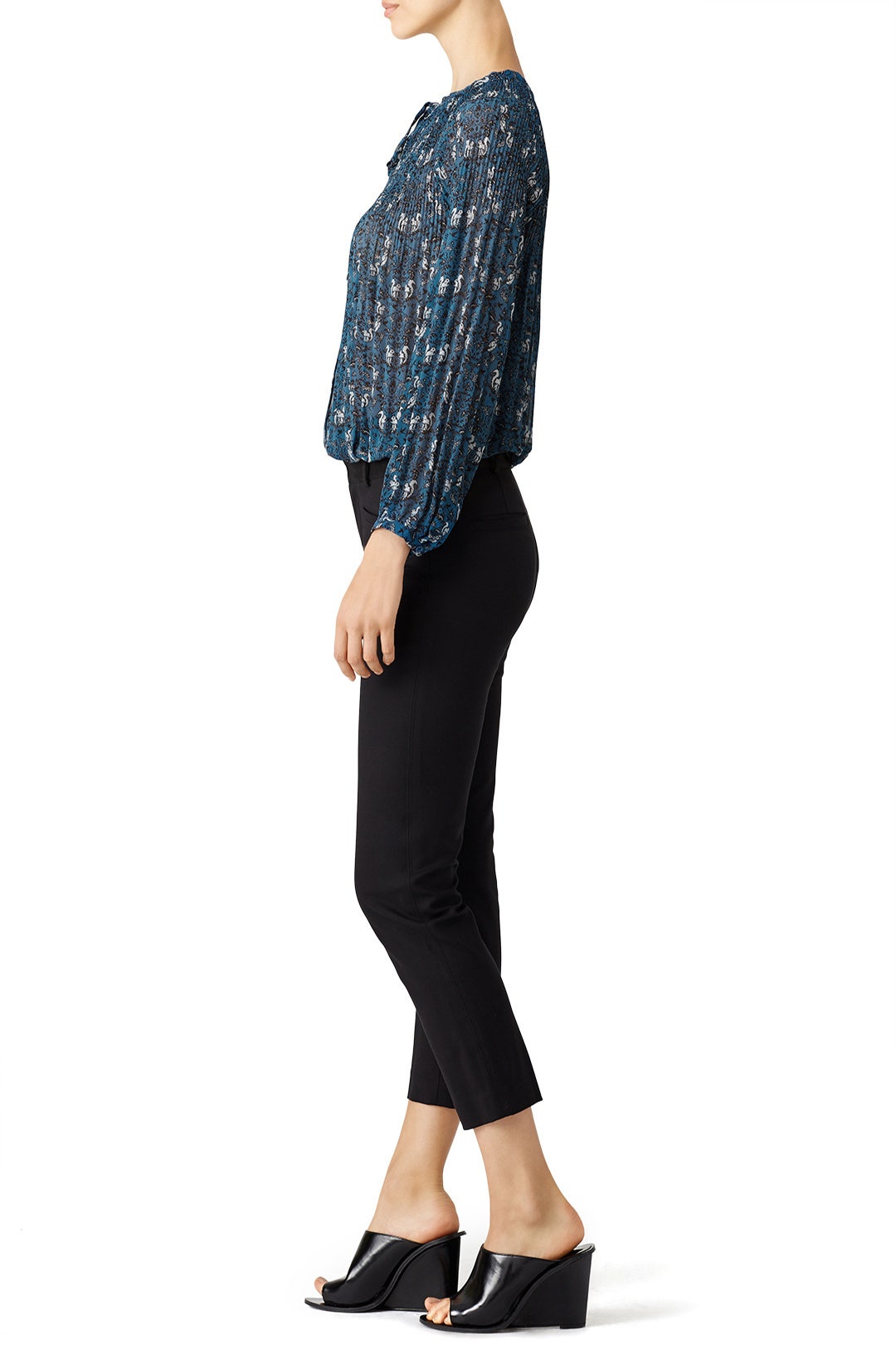 Lake Blue Halkette Chiffon Top by BB Dakota 1