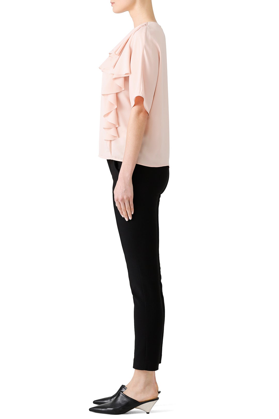 Pink Ruffle Drape Top by Jason Wu 1