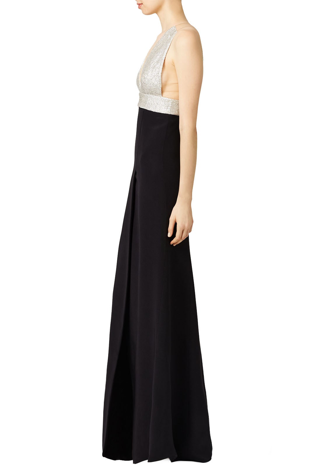 Onyx Deep V Column Gown by KAUFMANFRANCO 2