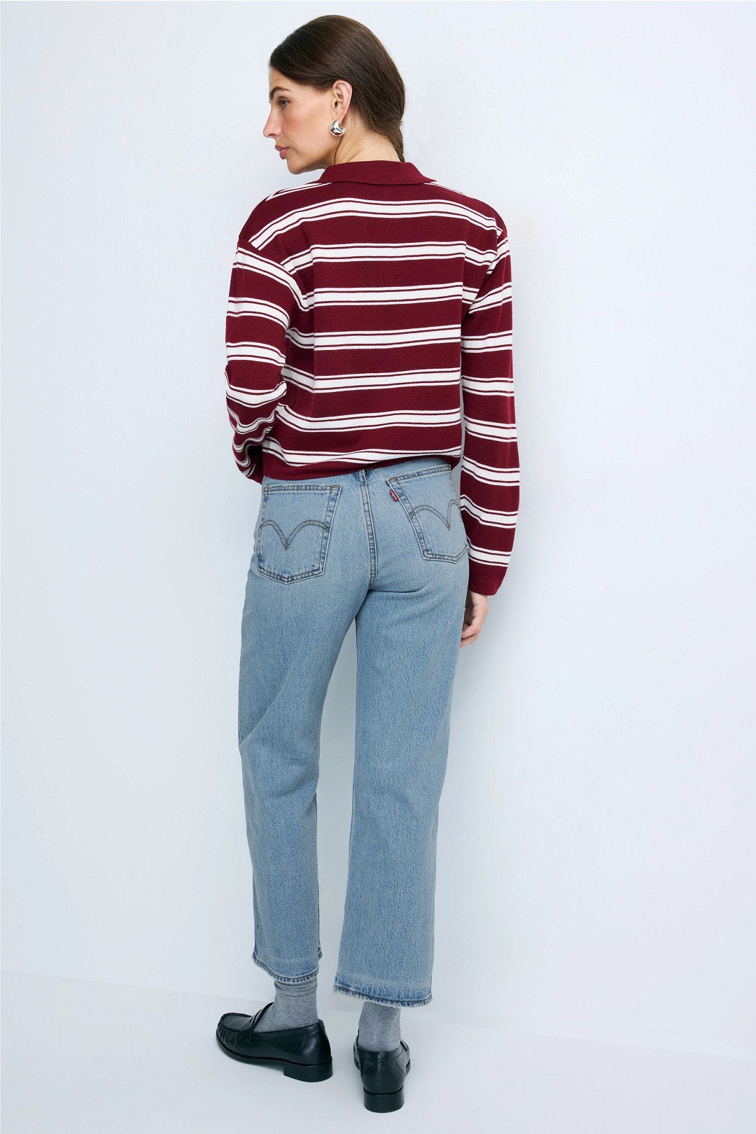 Light Blue Ribcage Straight Ankle Jeans