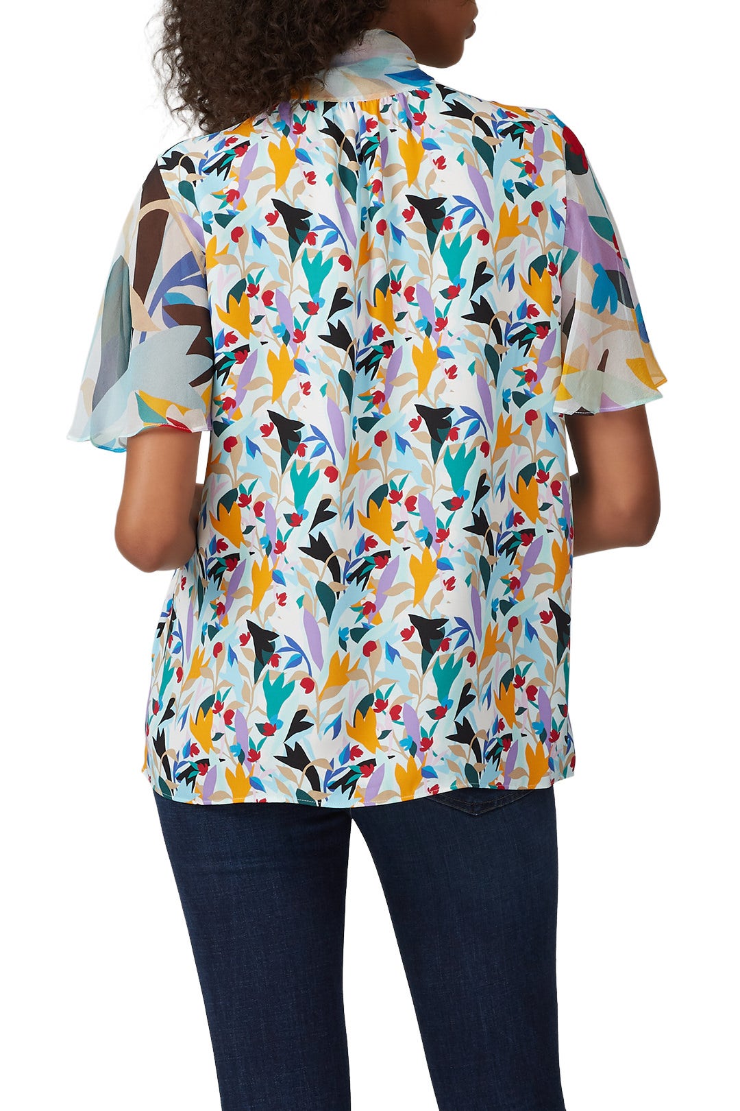 Tie Neck Flutter Sleeve Top by Prabal Gurung 2