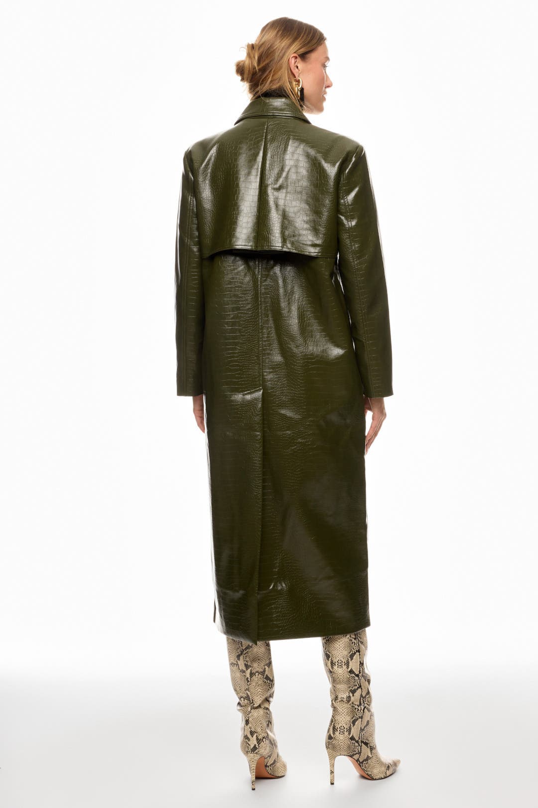 Black Faux Leather Trench Coat by Derek Lam 10 Crosby x RTR | Rent