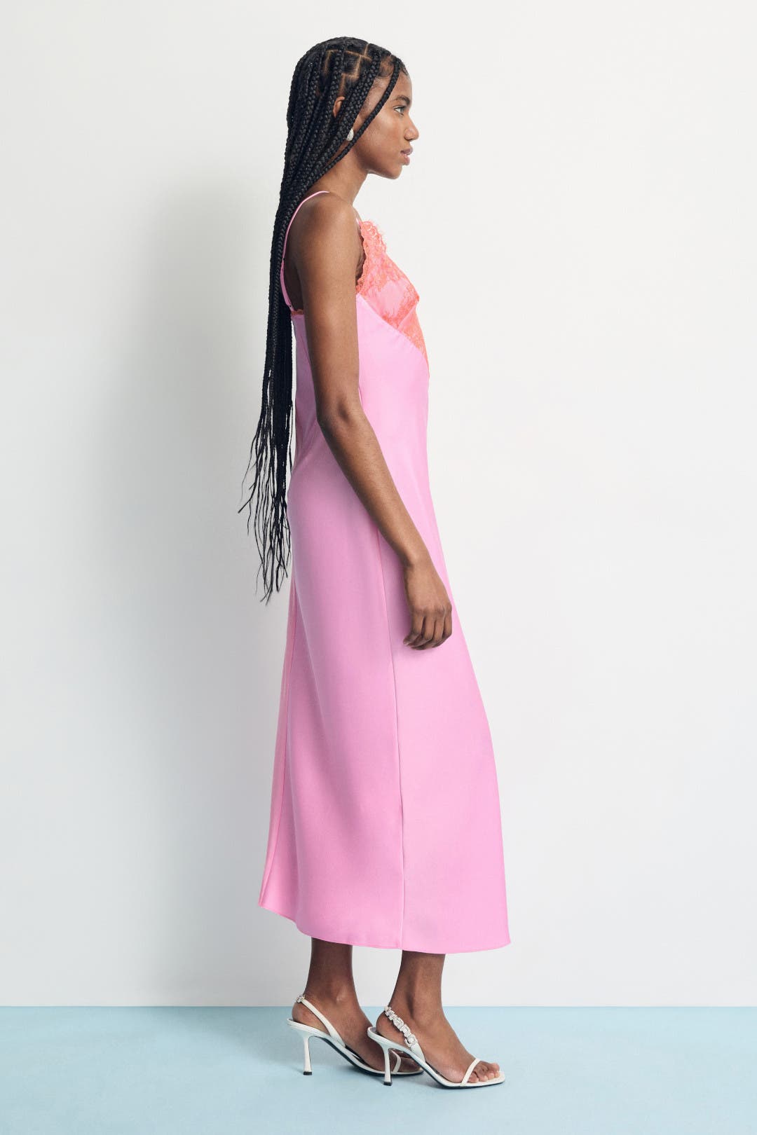 Lace Trim Midi Dress by Ronny Kobo x RTR | Rent the Runway