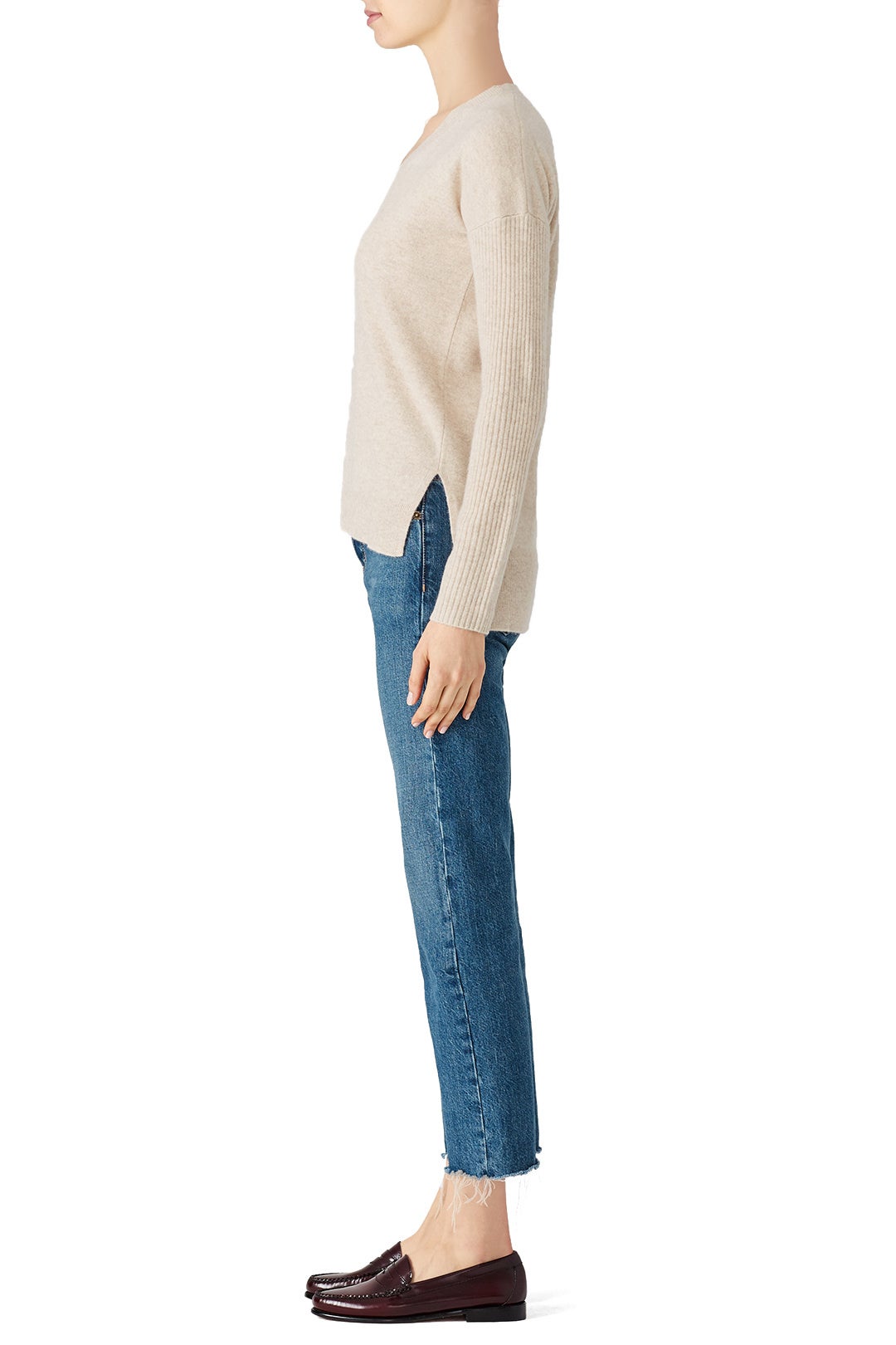 Cream Boyfriend Sweater by BROWN ALLAN 2