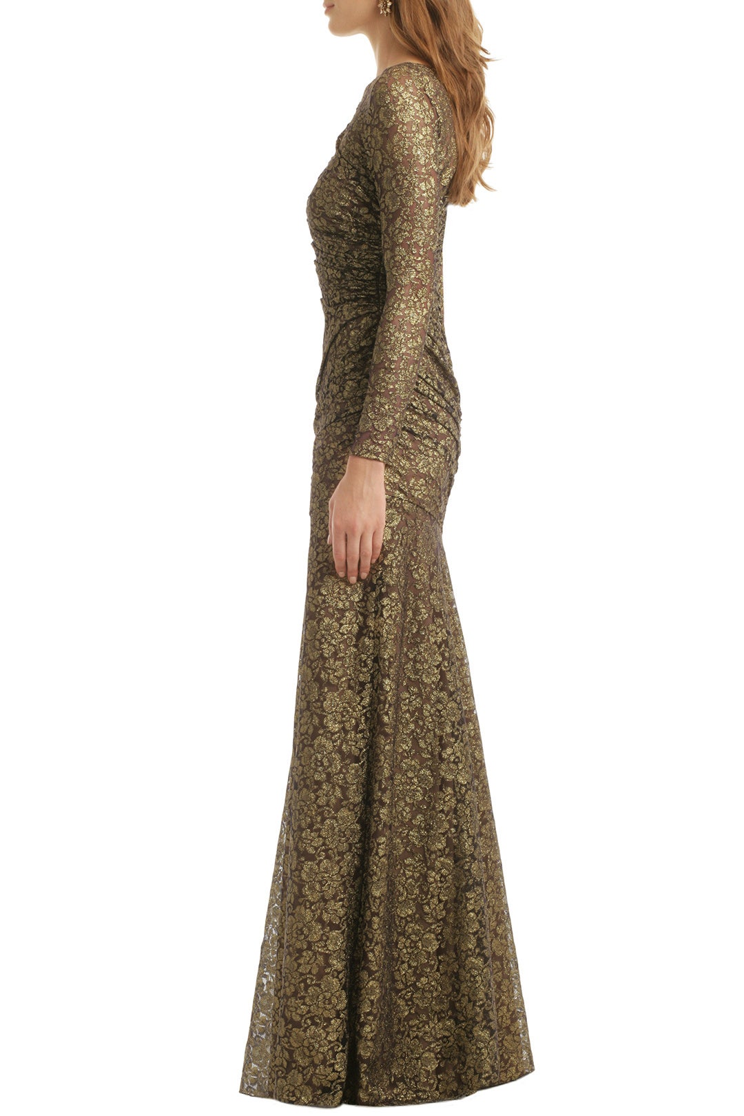 Gold Idol Gown by Carmen Marc Valvo 2