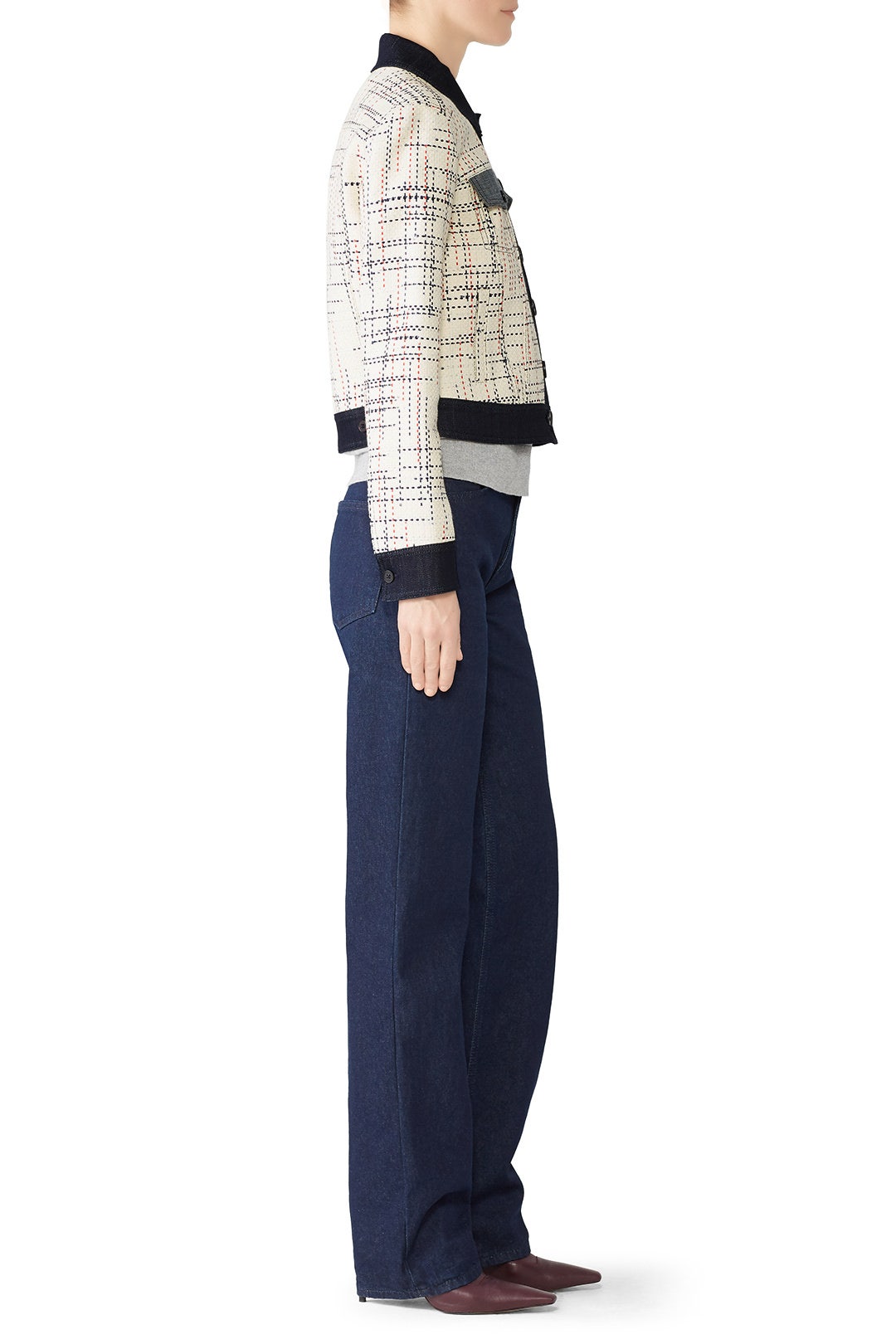 Contrast Trim Denim Jacket by Derek Lam 10 Crosby 1