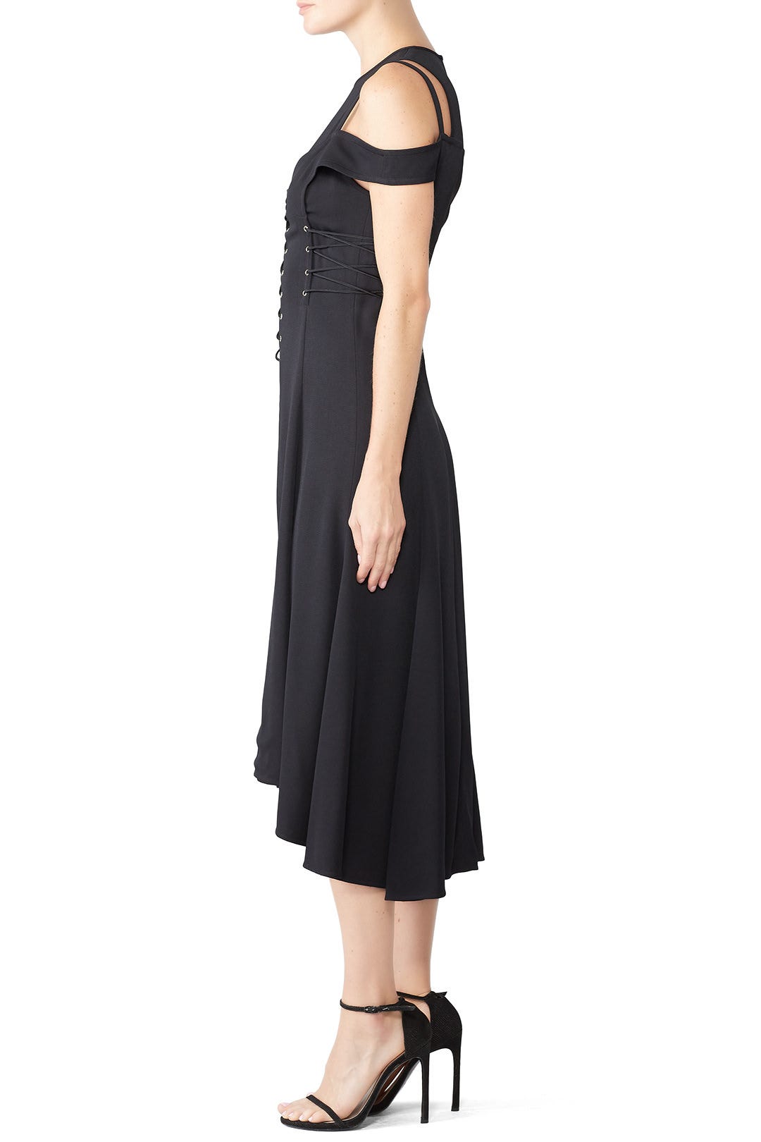 green emerald velvet dress Zapaka Women Black Corset Detachable Long Sleeves A-Line Homecoming Dress Tulle Short Party Dress, Black / US24W main image 1