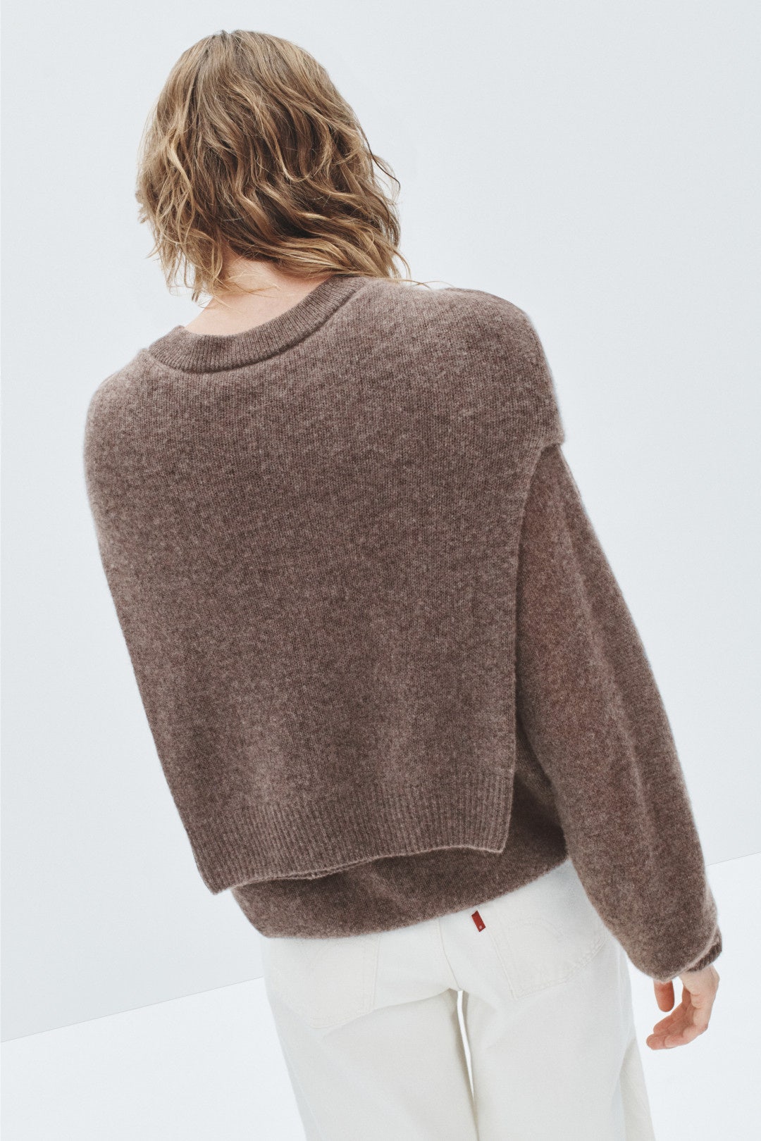 Cloud Cashmere Layered Crewneck Sweater