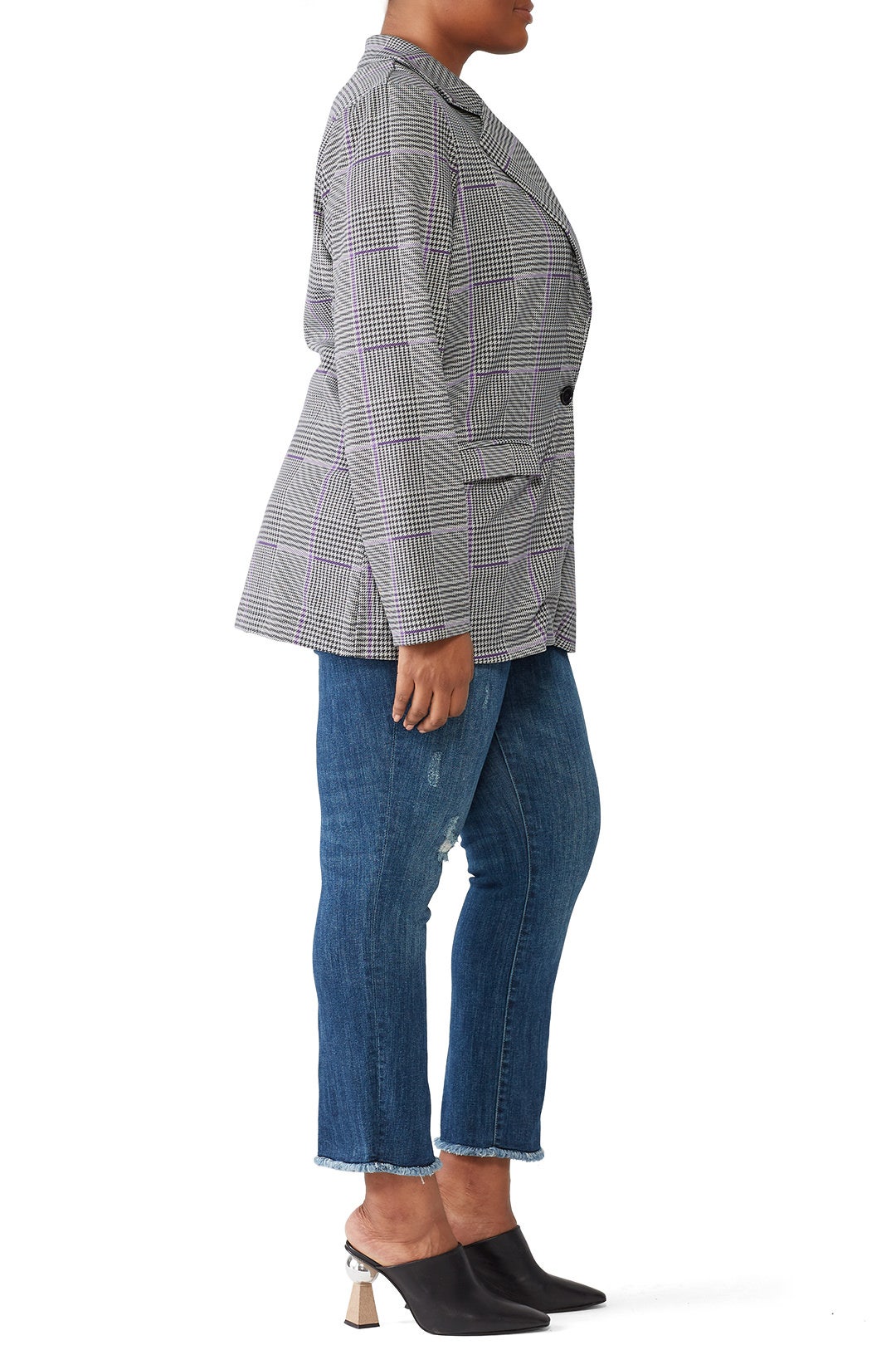 Fans Checked Blazer by JUNAROSE 1