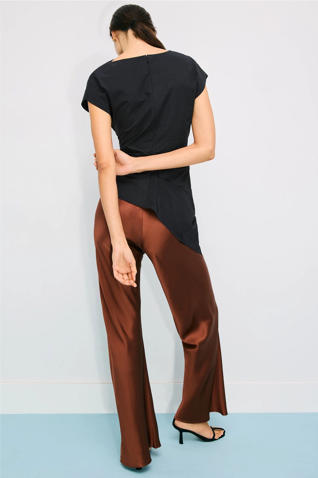 Asymmetric Taffeta Top by Natori 2