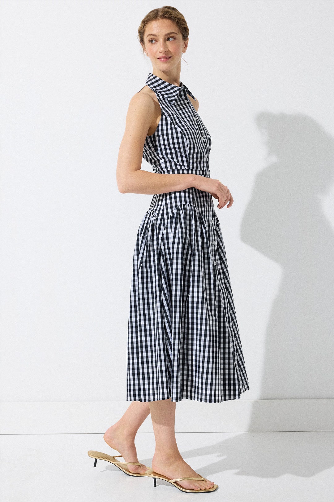 Maxine Gingham Midi Dress by Milly 1