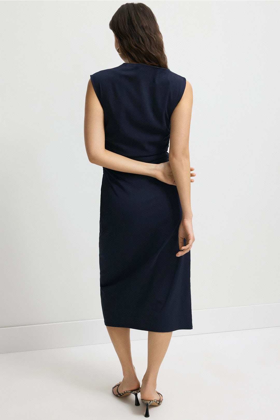 Manon Asymmetric Neck Ruched Dress by Modern Citizen 2