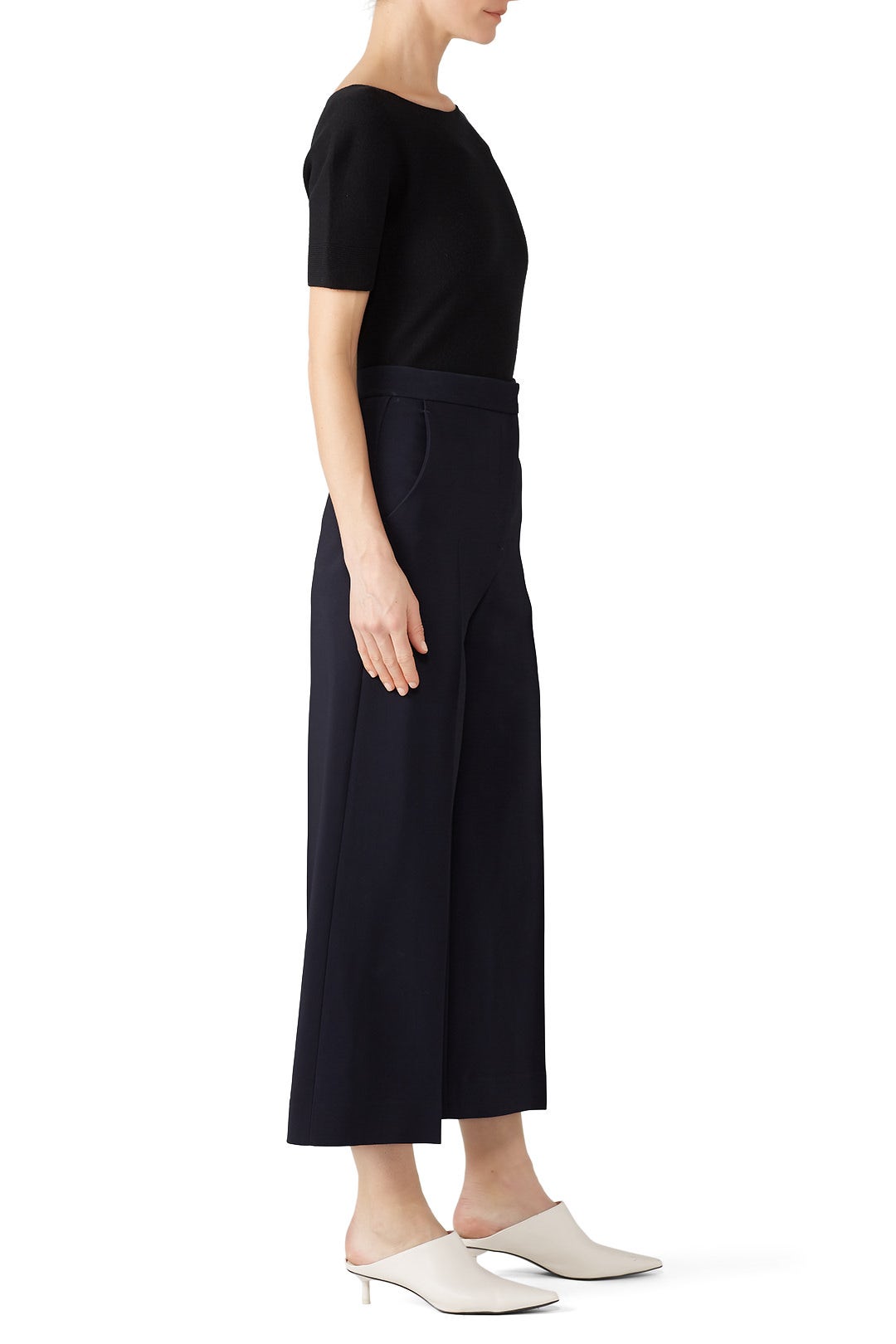 High Rise Cropped Trousers by Rosetta Getty 1