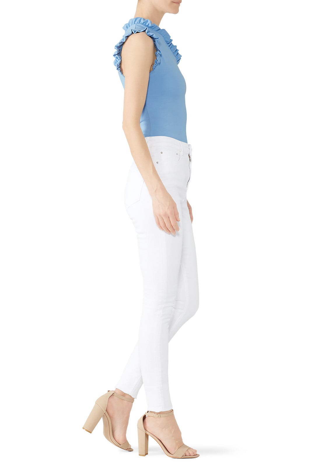 One Shoulder Ruffle Edge Top by Susana Monaco 2