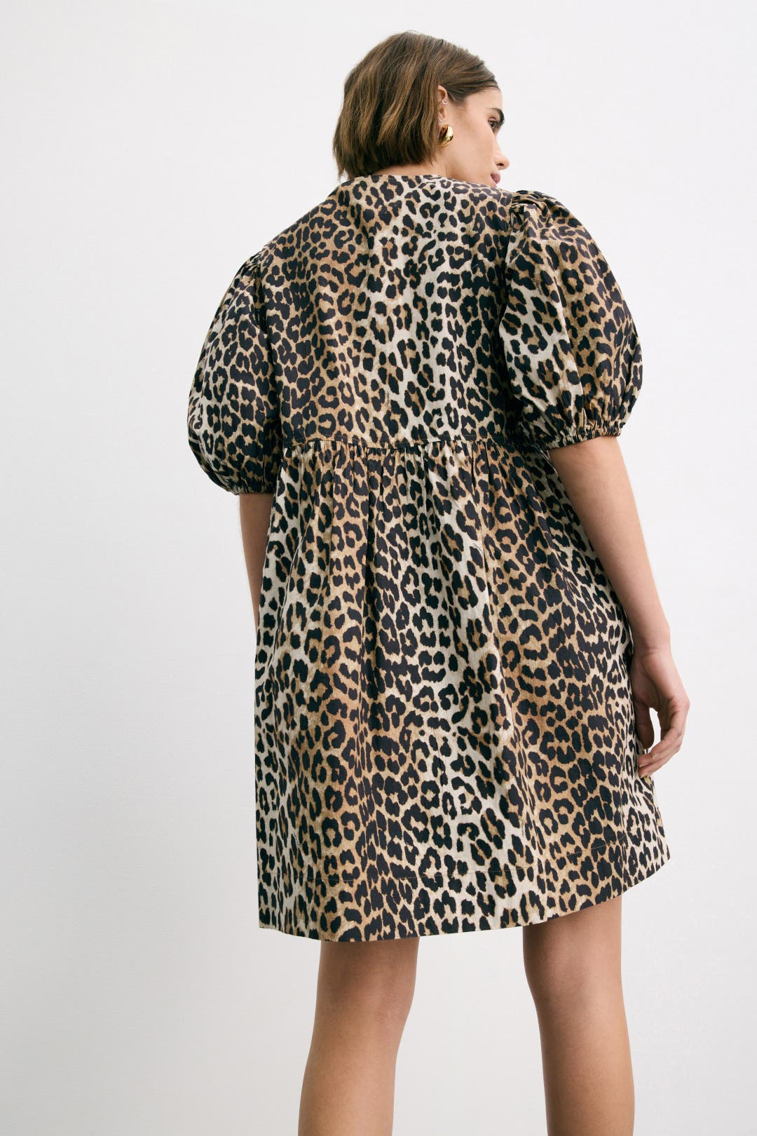 ワンピース GANNI Printed Cotton Tie String Mini Dress Printed Cotton Tie String Mini Dress by GANNI | Rent the Runway