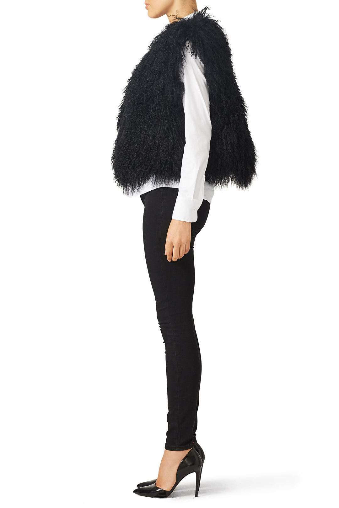 Black Anyssa Vest by Adrienne Landau 1