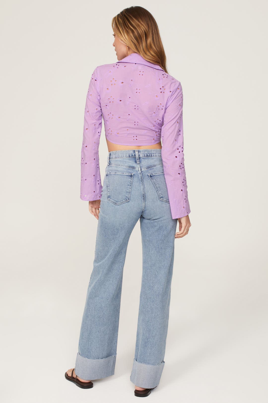 Purple Eyelet Top by ASHLEY PARK x RTR | Rent the Runway