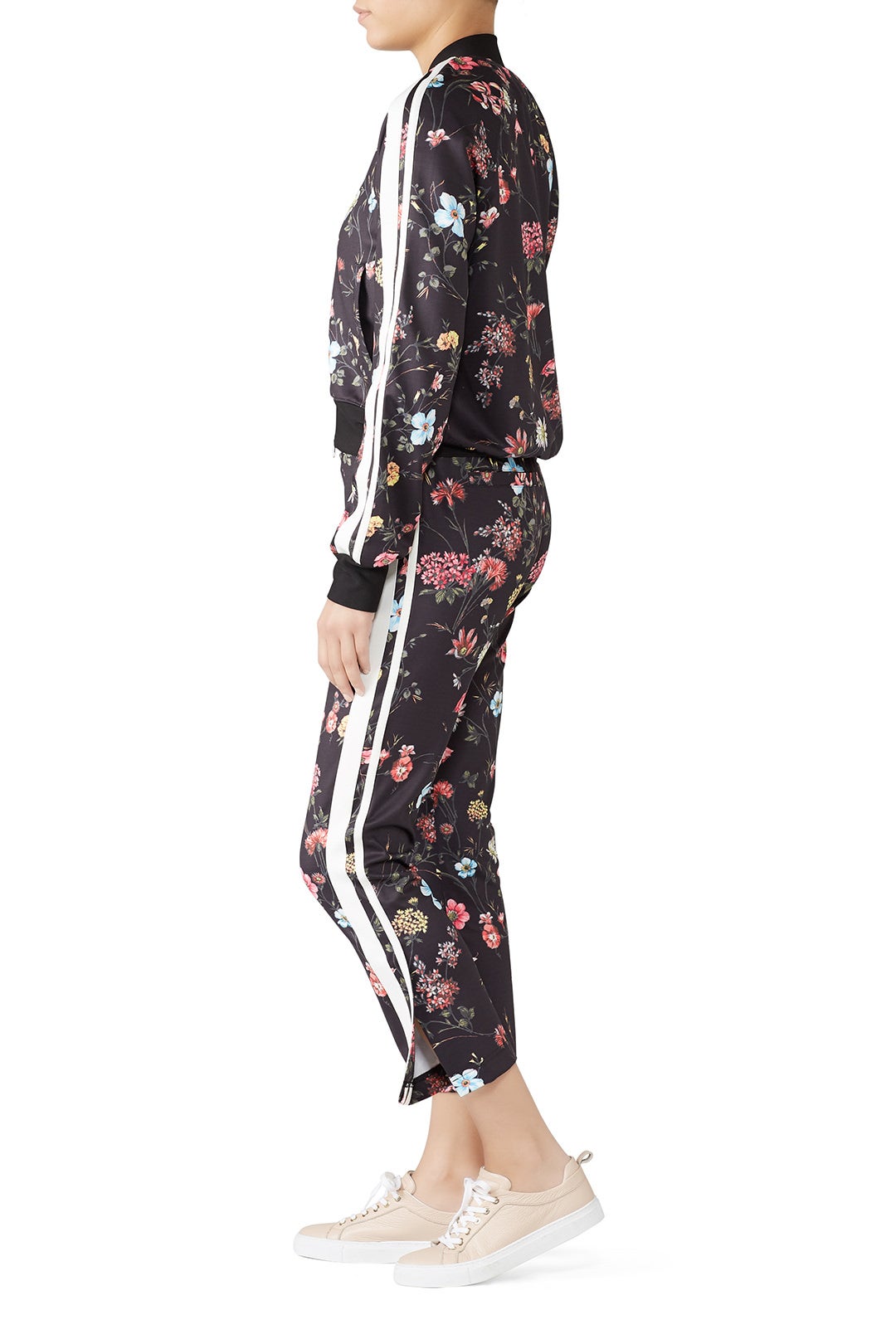 Floral Fineline Crop Flare Pants by Pam & Gela 2