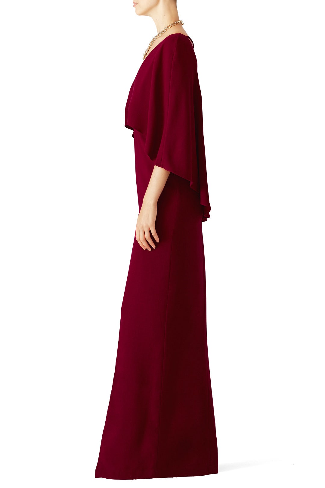 Dahlia Cape Gown by HALSTON 1