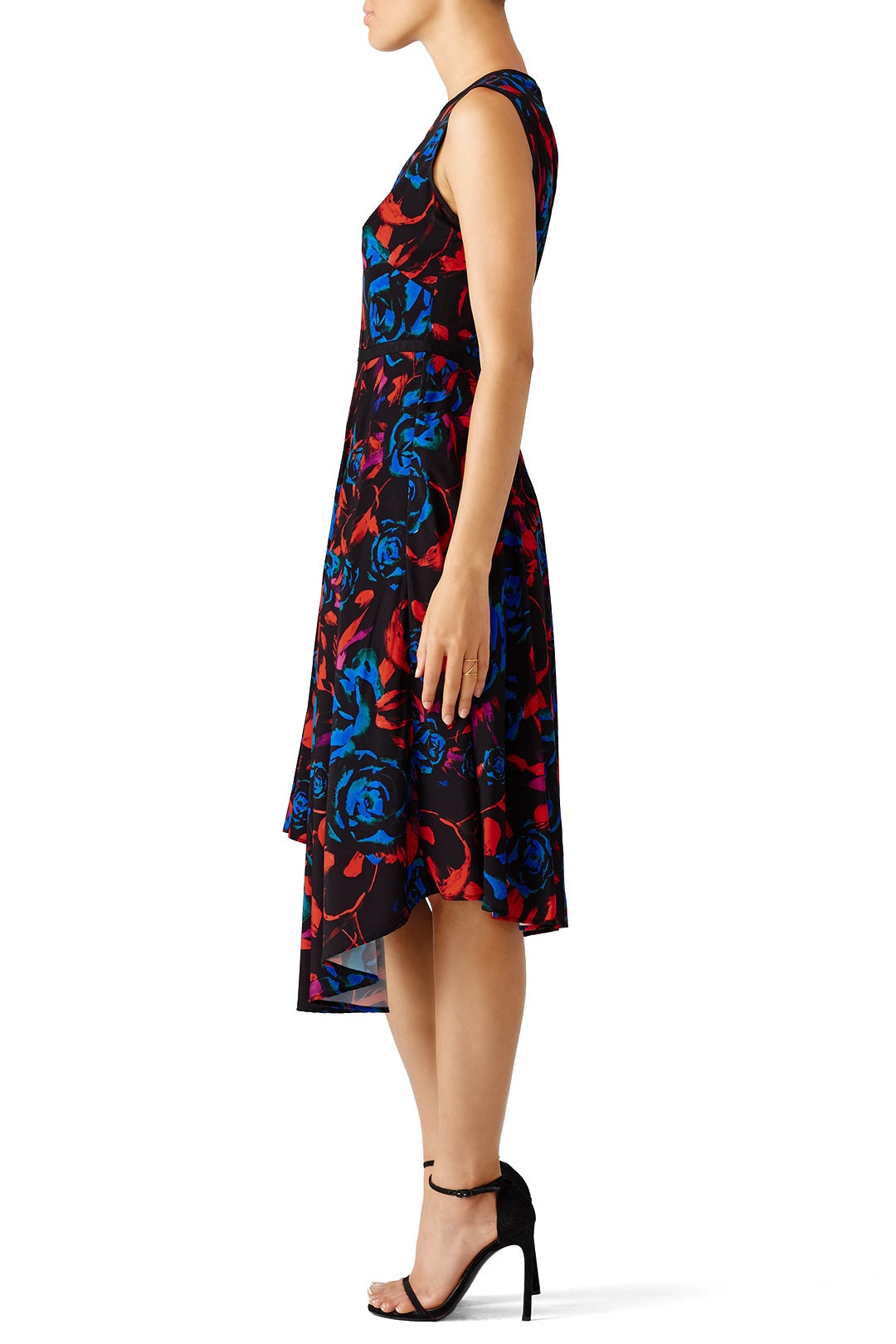 Floral Asymmetrical Dress by Hunter Bell 1