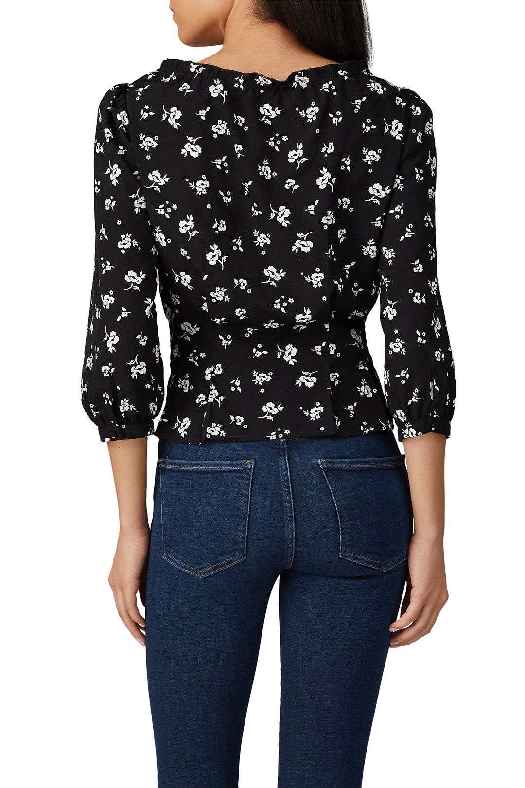 Black Floral Tie Top by Sweet Baby Jamie 2