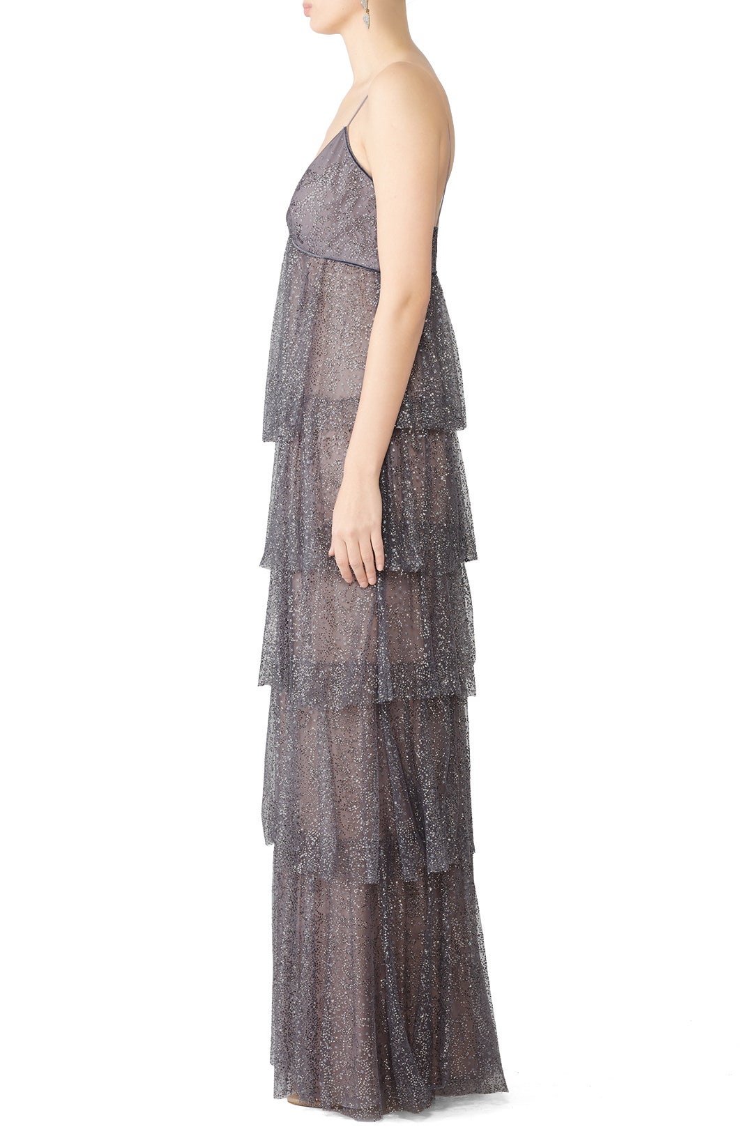 Glitter Tiered Gown by Marchesa Notte 1
