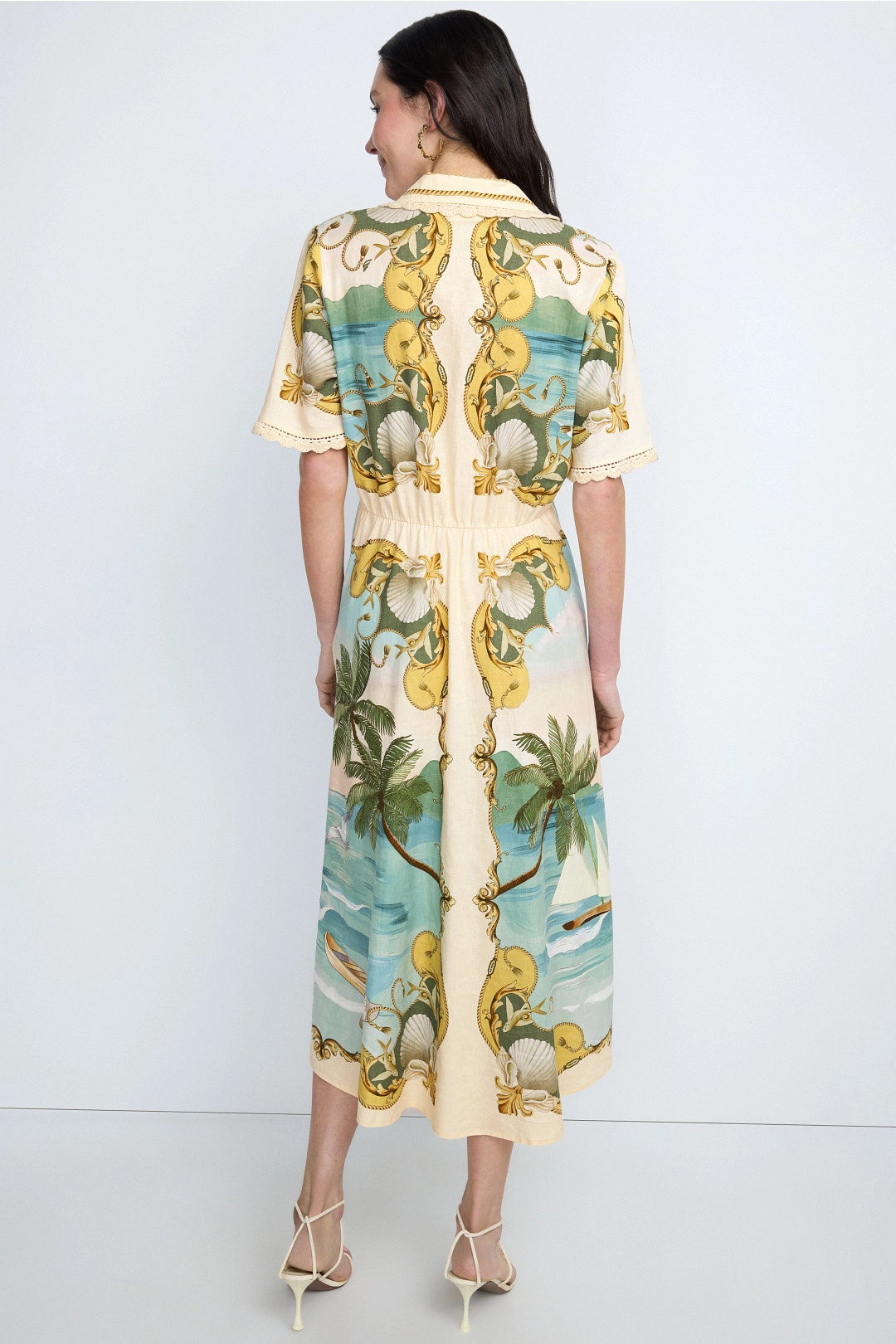 Royal Sea Midi Dress by FARM Rio 1