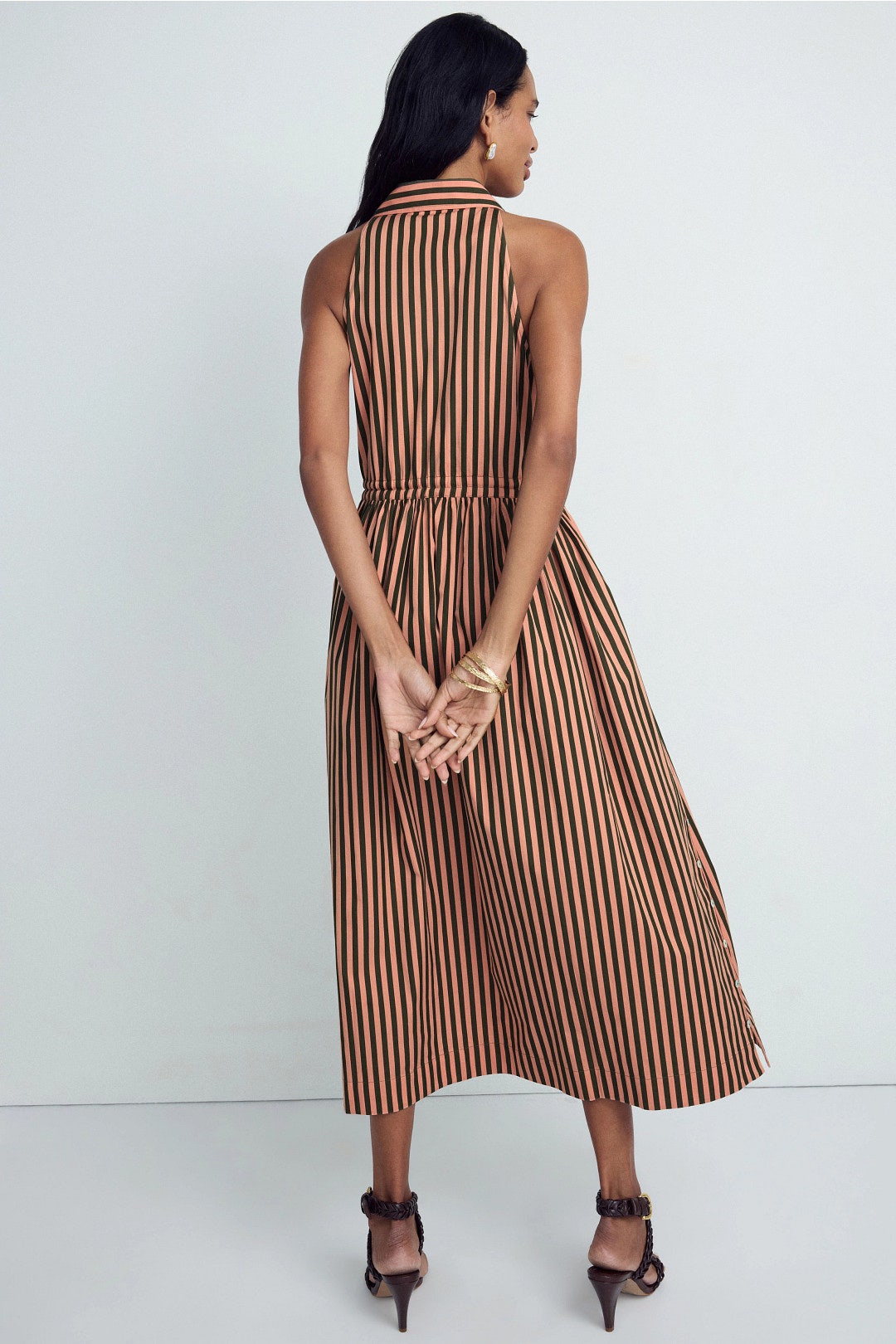 Stella Striped Midi Dress by HEVRON 2