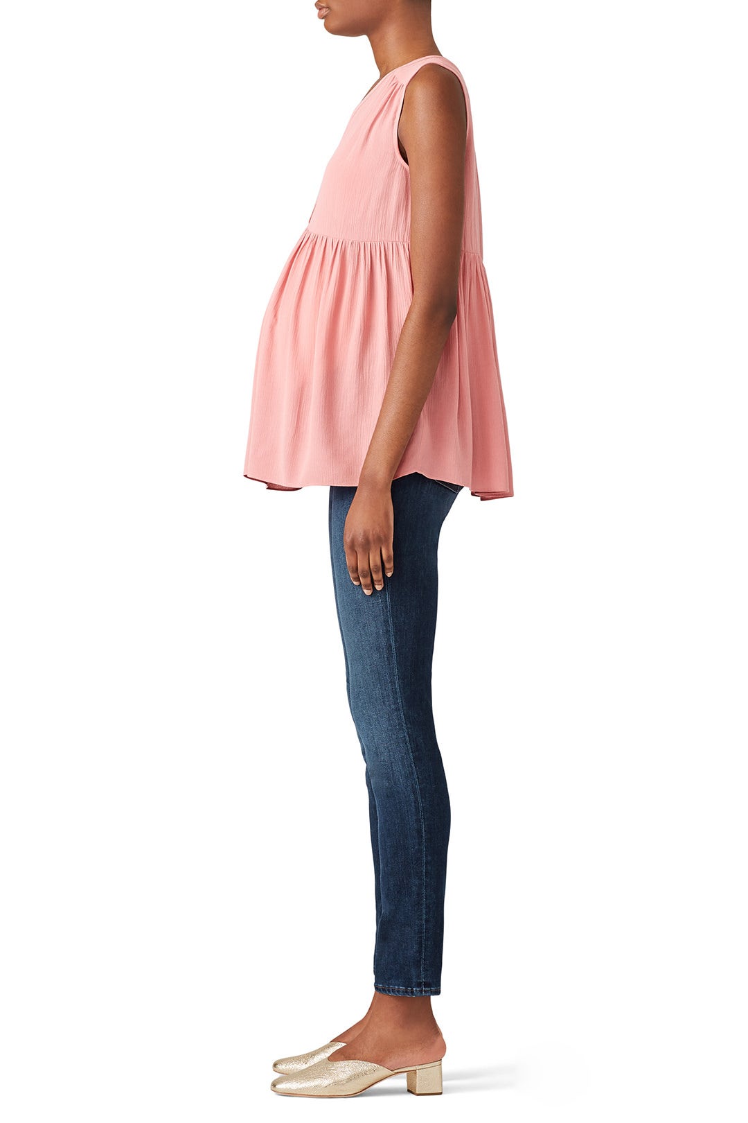 Pink Crinkle Maternity Top by Ingrid & Isabel 2