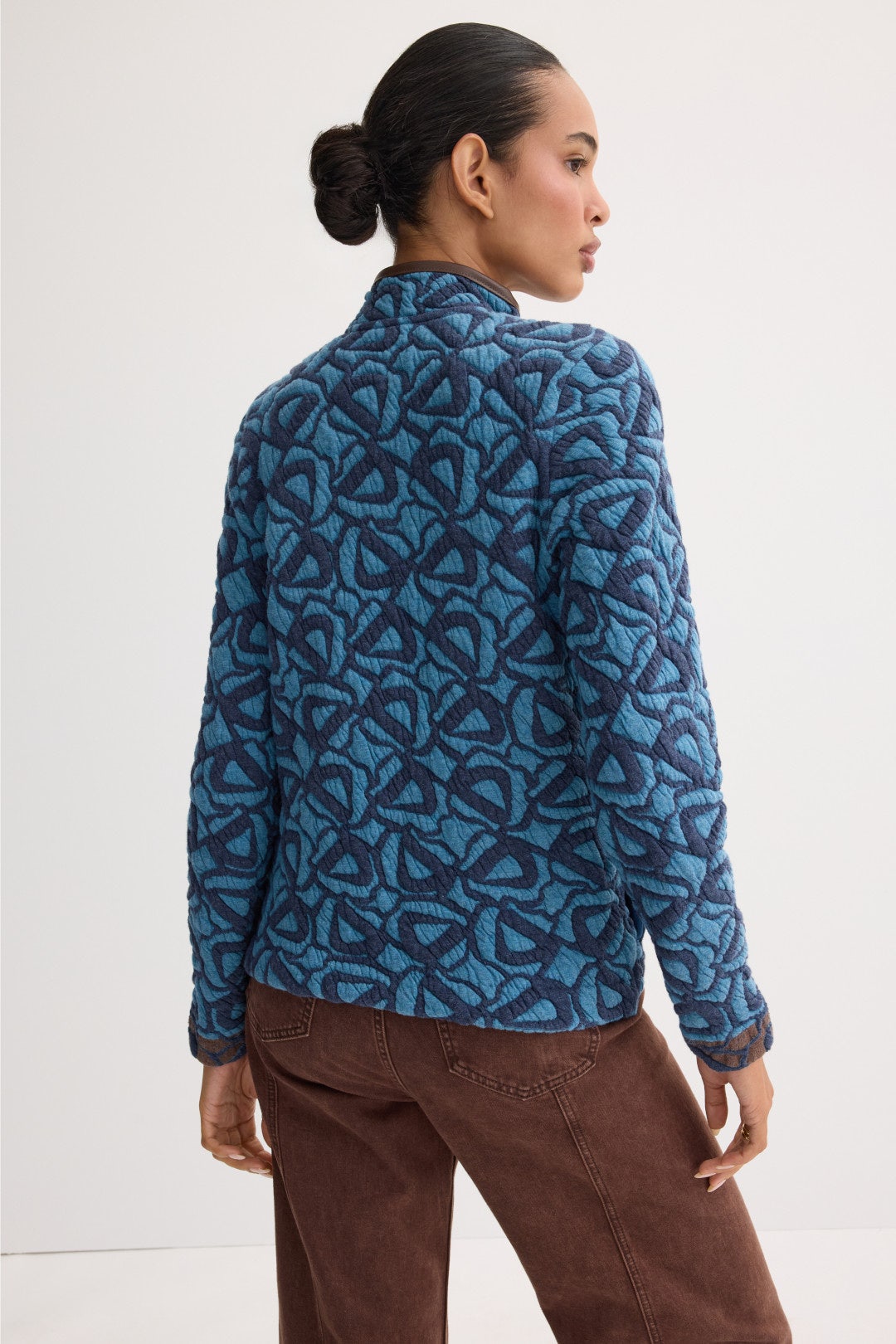 Quilted Faux Leather Trim Jacket by NIC + ZOE 2