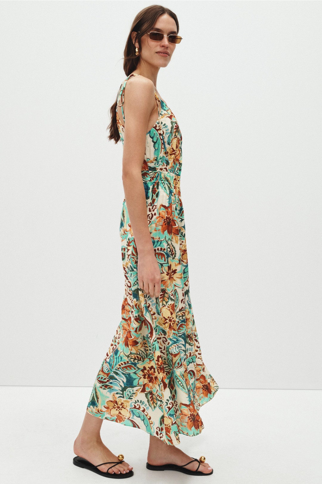 Abstract Floral Animal Midi Dress by The Good Journey 1