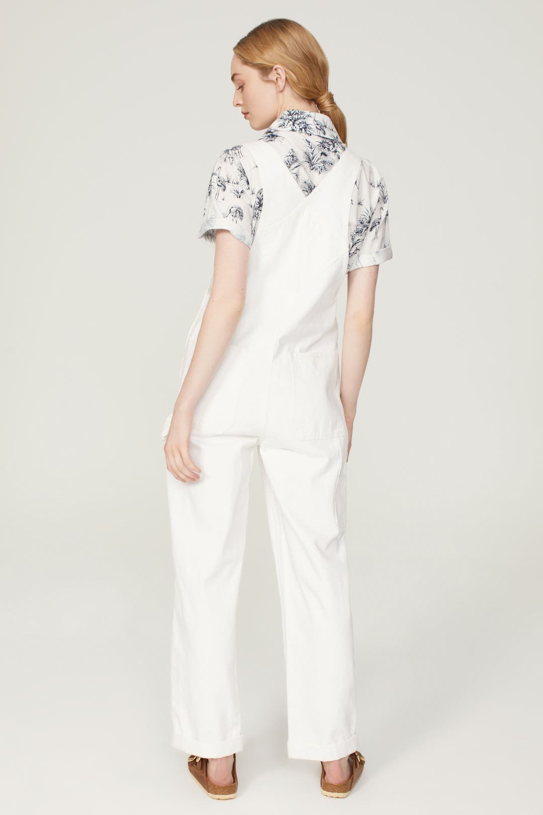 White Denim Oversized Carpenter Shortalls by Madewell | Rent the