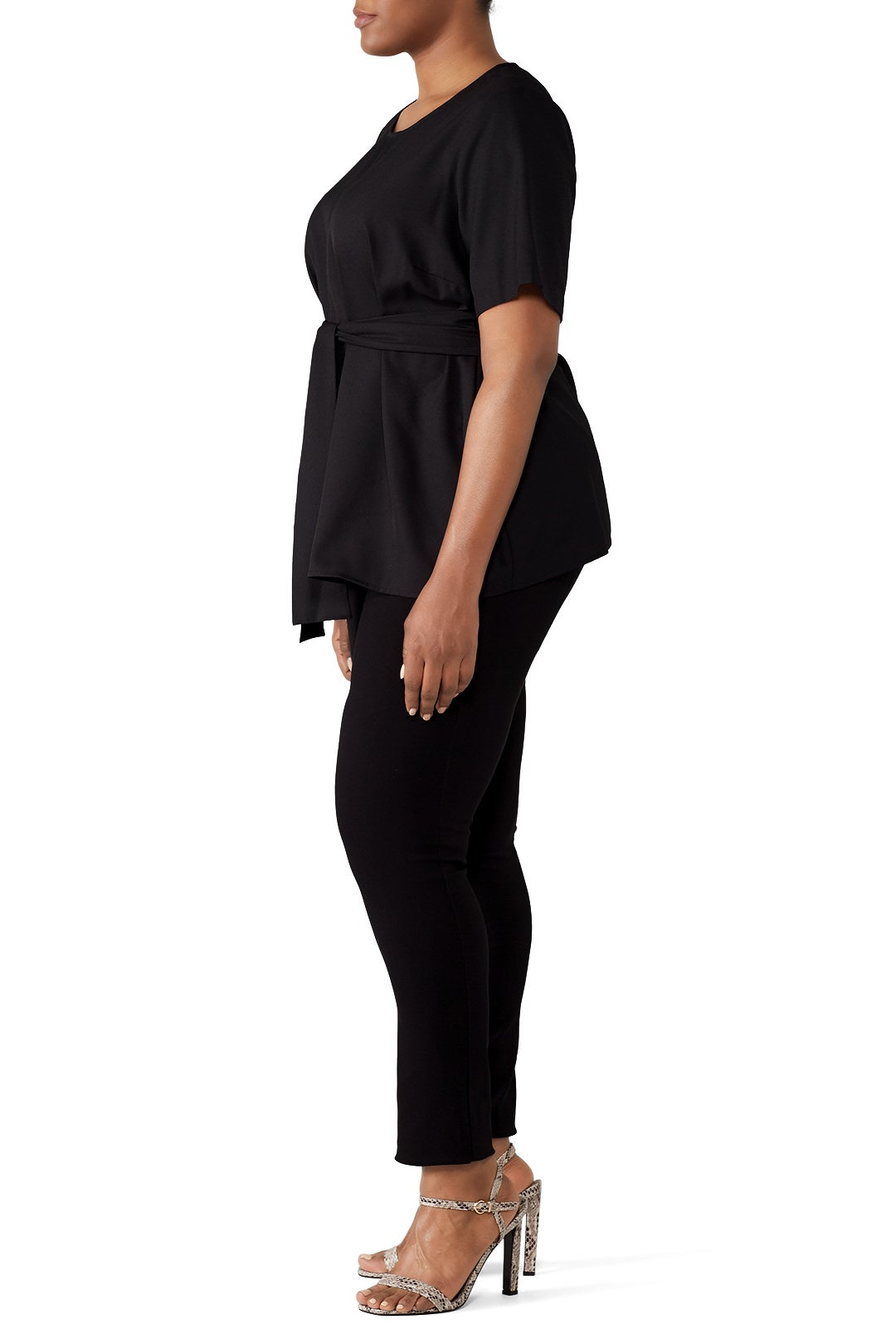 Short Sleeve Tie Front Top by ELOQUII 1