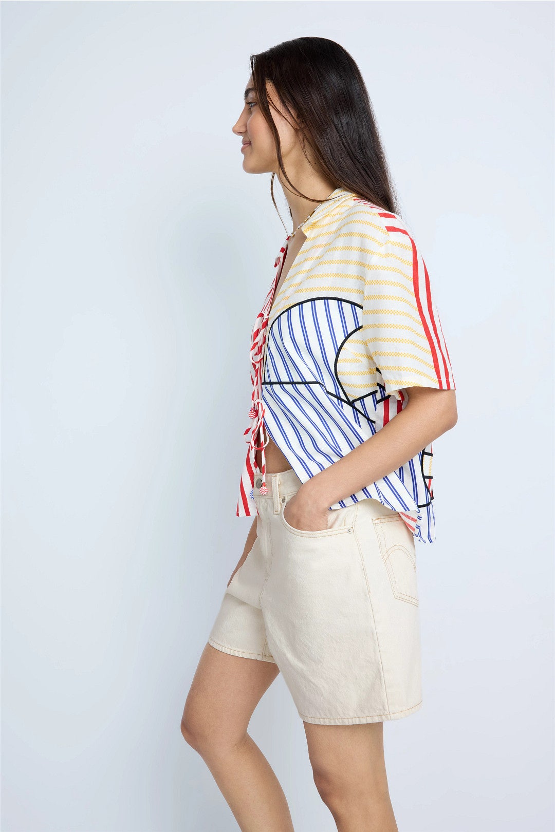 White High Rise Baggy Shorts by Levi's 1