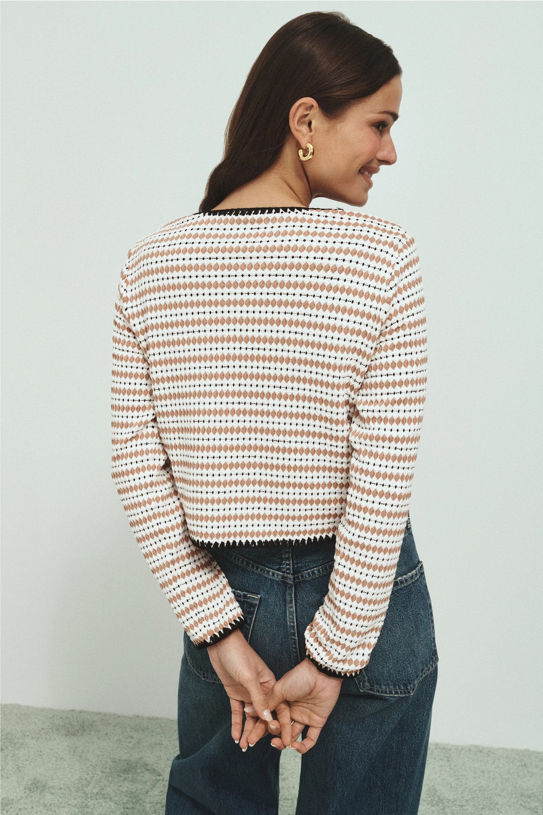 Crochet Detailed Knit Cardigan by CeCe 2