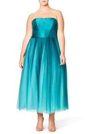 Teal Tea Dress by ML Monique Lhuillier