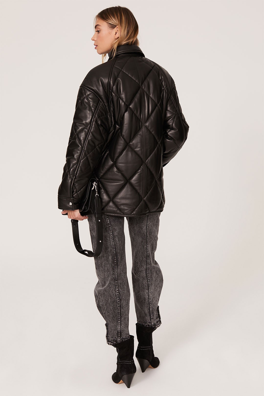 Shirin Quilted Leather Coat by Iro 2