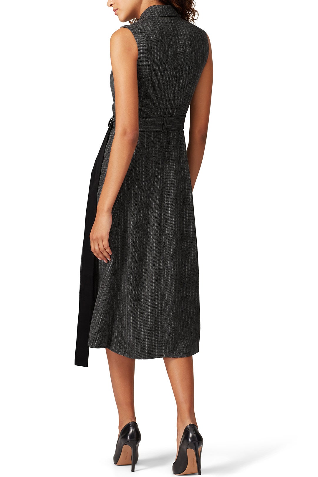 Pinstripe Suiting Trench Dress by Jason Wu 2