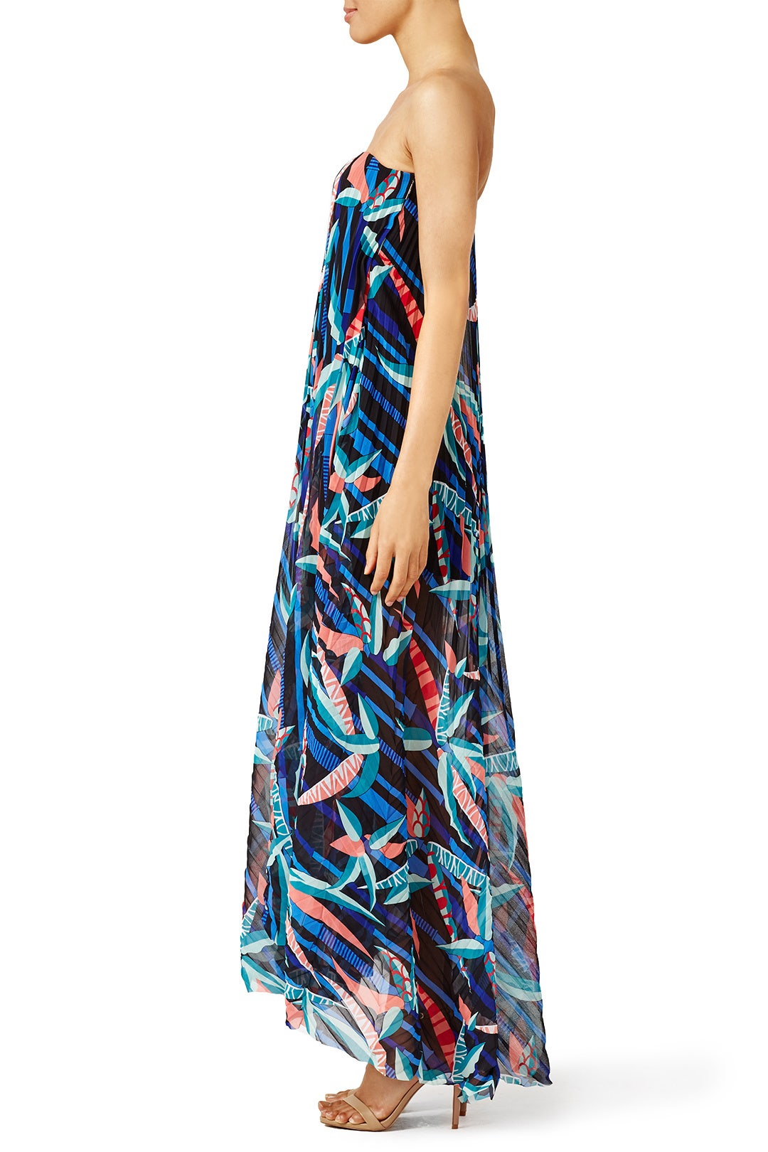 Wind Ribbon Strapless Maxi by MSGM 1